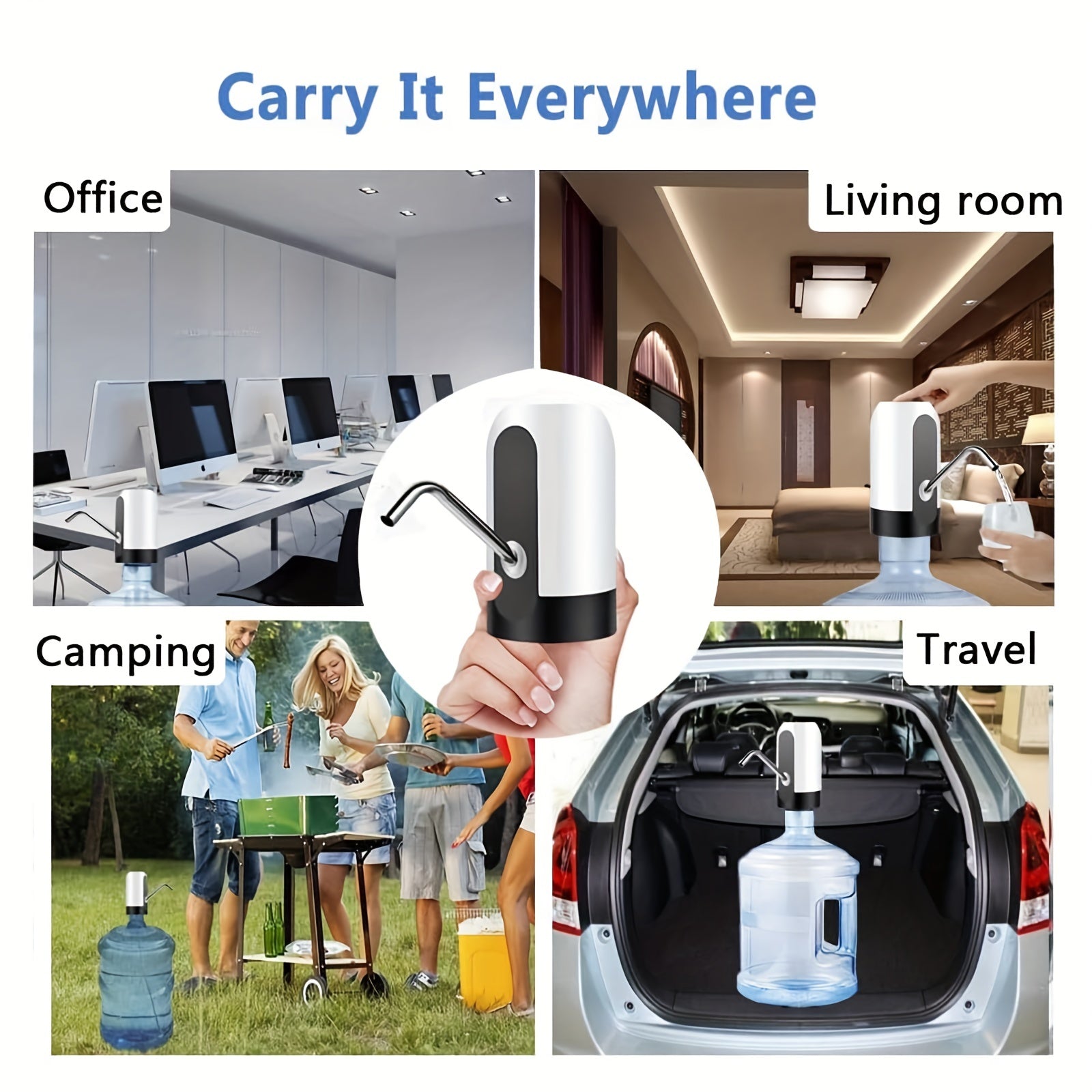 Ofis, uy, oshxona uchun 18.93L shishalar uchun avtomatik sovuq nasos bilan mini suv tarqatuvchi