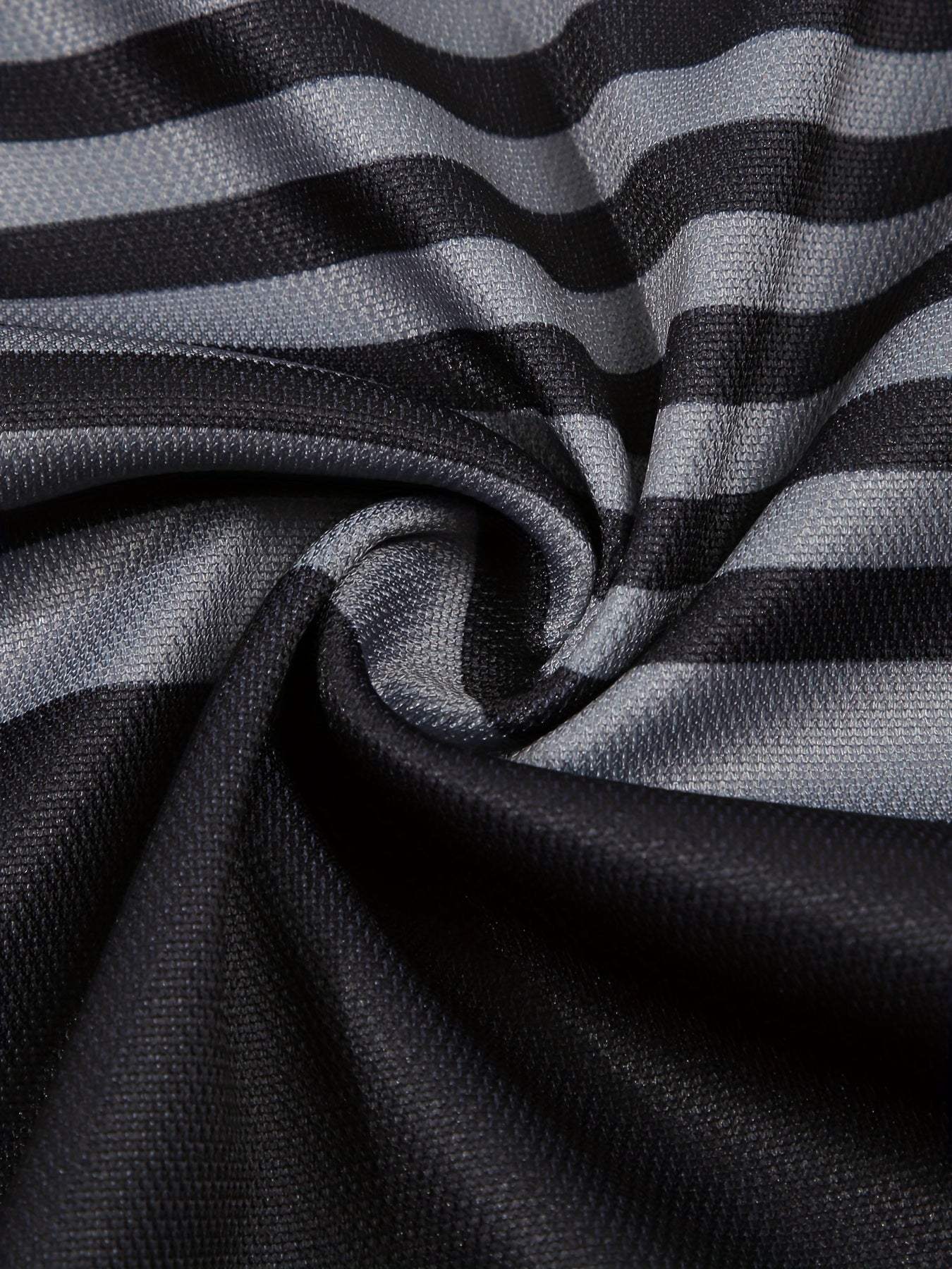 Men's Long Sleeve Color Block Golf Shirt with Striped Pattern and Slight Stretch