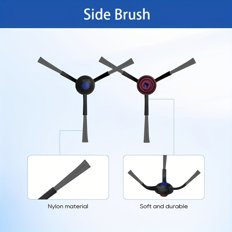 ECOVACS DEEBOT T30 seriyali robot tozalagichlar uchun aksessuar to'plami 2 ta asosiy cho'tka, 6 ta HEPA filtr, 8 ta yon cho'tka va 8 ta mopa padlarini o'z ichiga oladi.