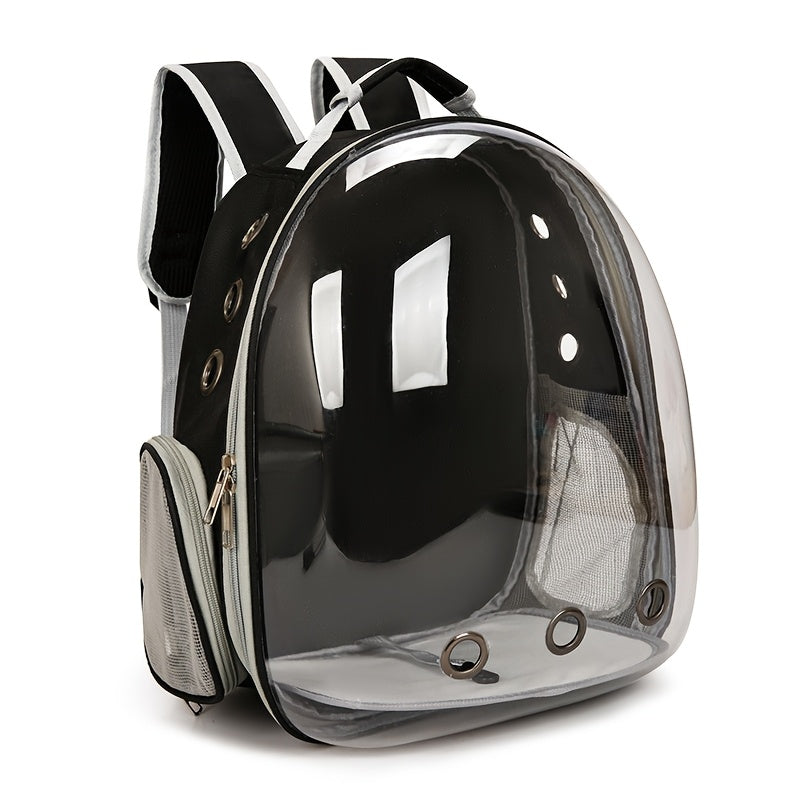See-Through PVC Cat Carrier Backpack with Breathable Space Capsule Design