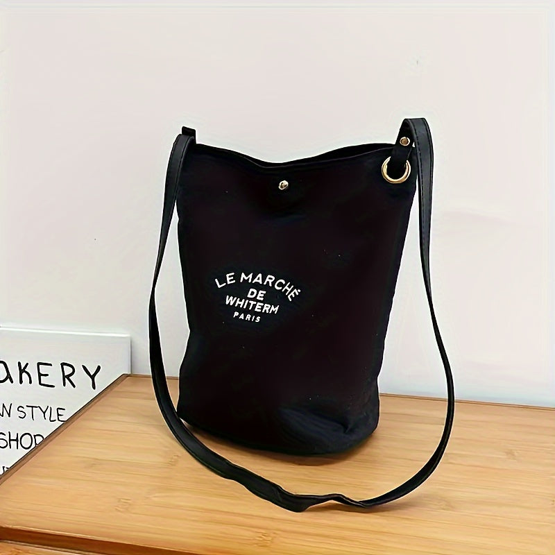 Canvas Crossbody Bag for School and Daily Use Large Capacity Shoulder Bag