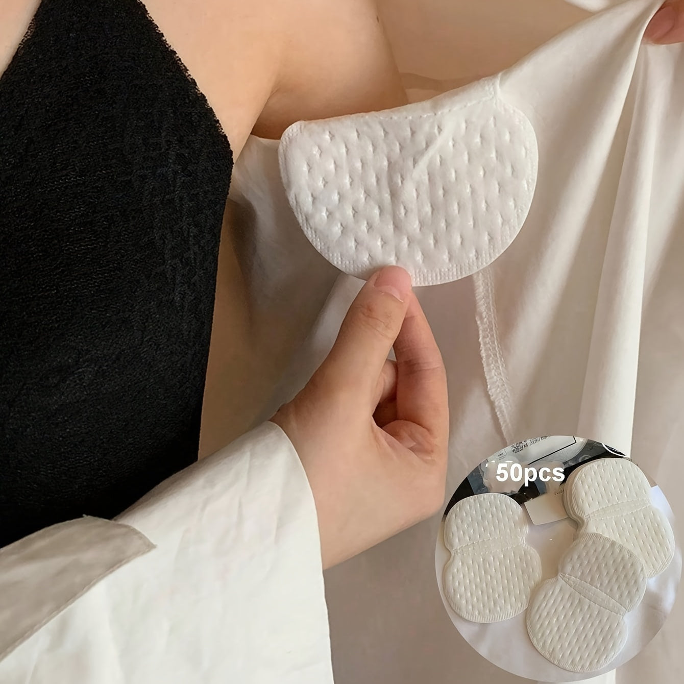 Одноразовые подмышечные салфетки-абсорбенты 50 шт. для мужчин и женщин