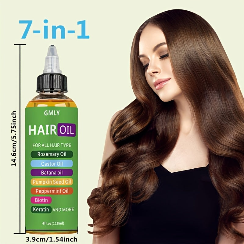 4oz Rosemary soch yog'i barcha soch turlari uchun, namlantiruvchi, castor, Batana, biotin, aloe vera, jojoba bilan