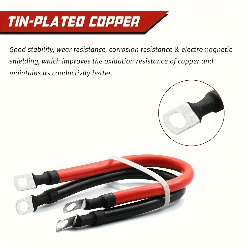 Комплект кабелей для аккумулятора 2AWG красный и черный 30/50/70/100 см с клеммами для транспортных средств