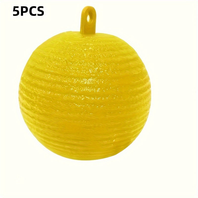 5 bolas repelentes de insectos y frutas pegajosas para jardín y uso en interiores