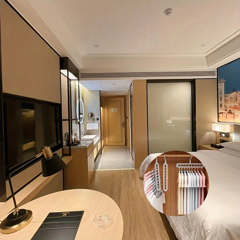 Одноразовая вешалка для одежды с 9 отверстиями, прочная, складная, для хранения