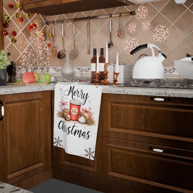 Christmas Gift Decoration Snowflake Snow Tree Deer Banner 18x66 cm