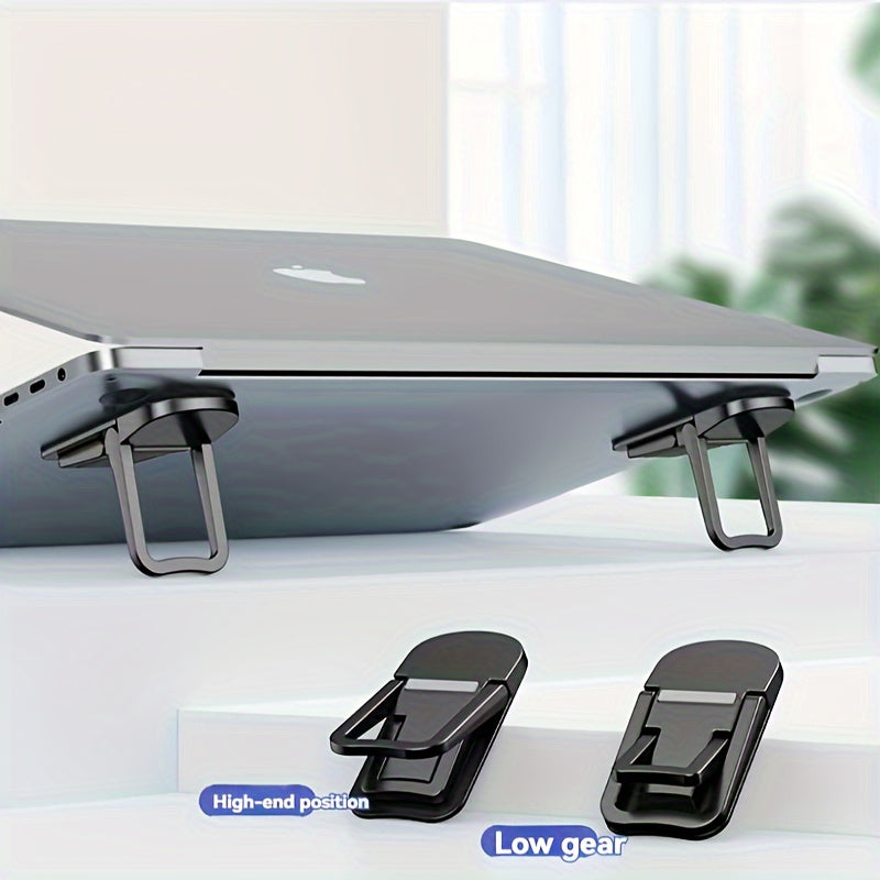 Adjustable Laptop Stand with Folding Portable Base and Height Adjustment