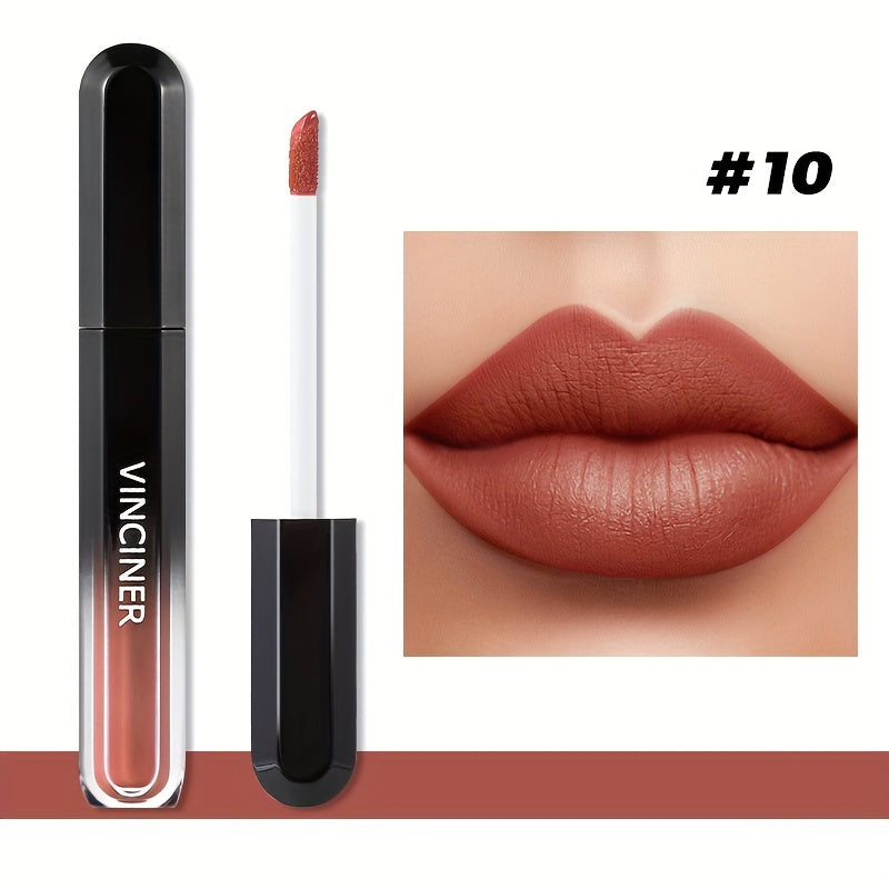 Bálsamo labial mate de terciopelo para mujer, 12 colores, resistente al agua, de larga duración