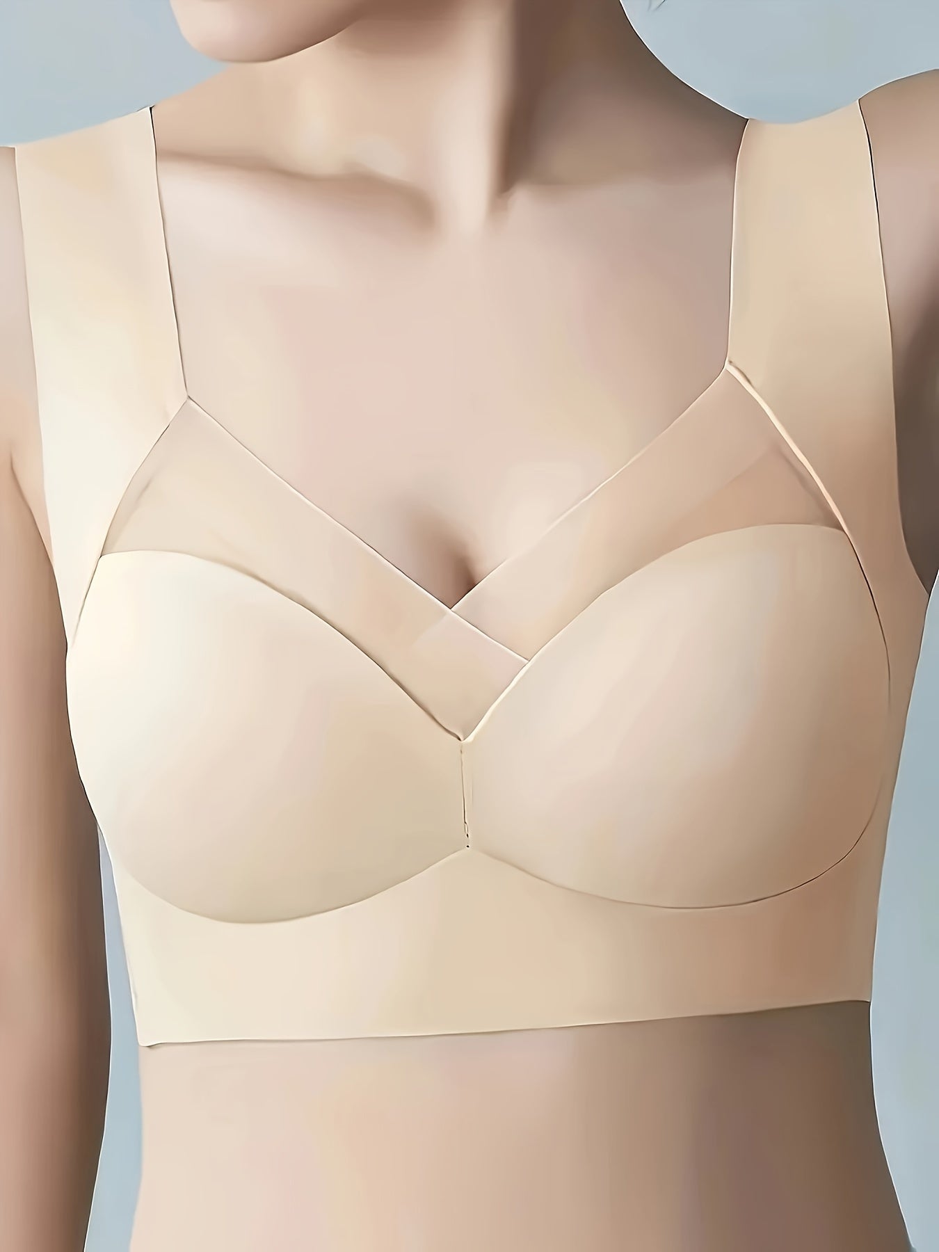Adult Women's Bralette with Full Coverage and High Support Polyamide Mesh Fabric