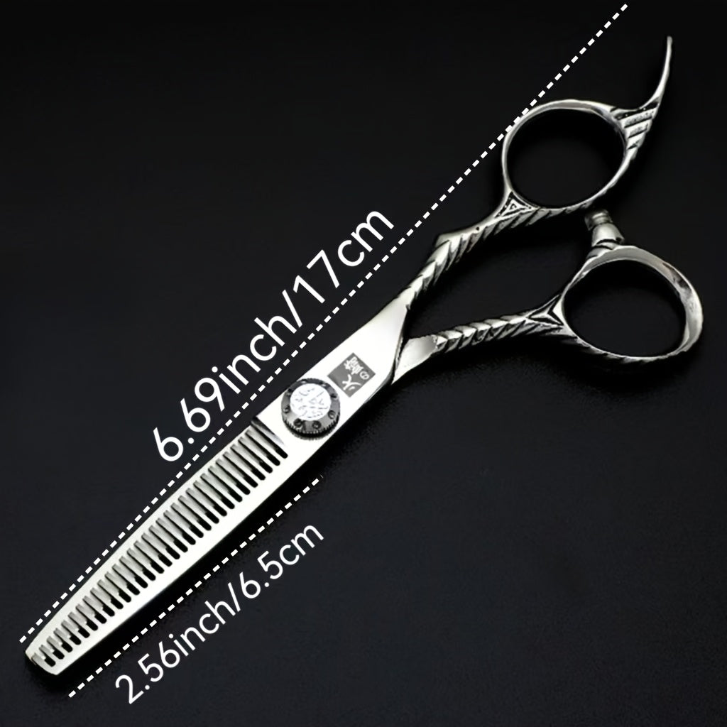 Huozaki Premium Yapon 440C po'lat qaychi - Qo'l bilan tayyorlangan, o'tkir va mustahkam soch kesish, jingalak va oddiy sochlar uchun, ergonomik tutqich dizayni