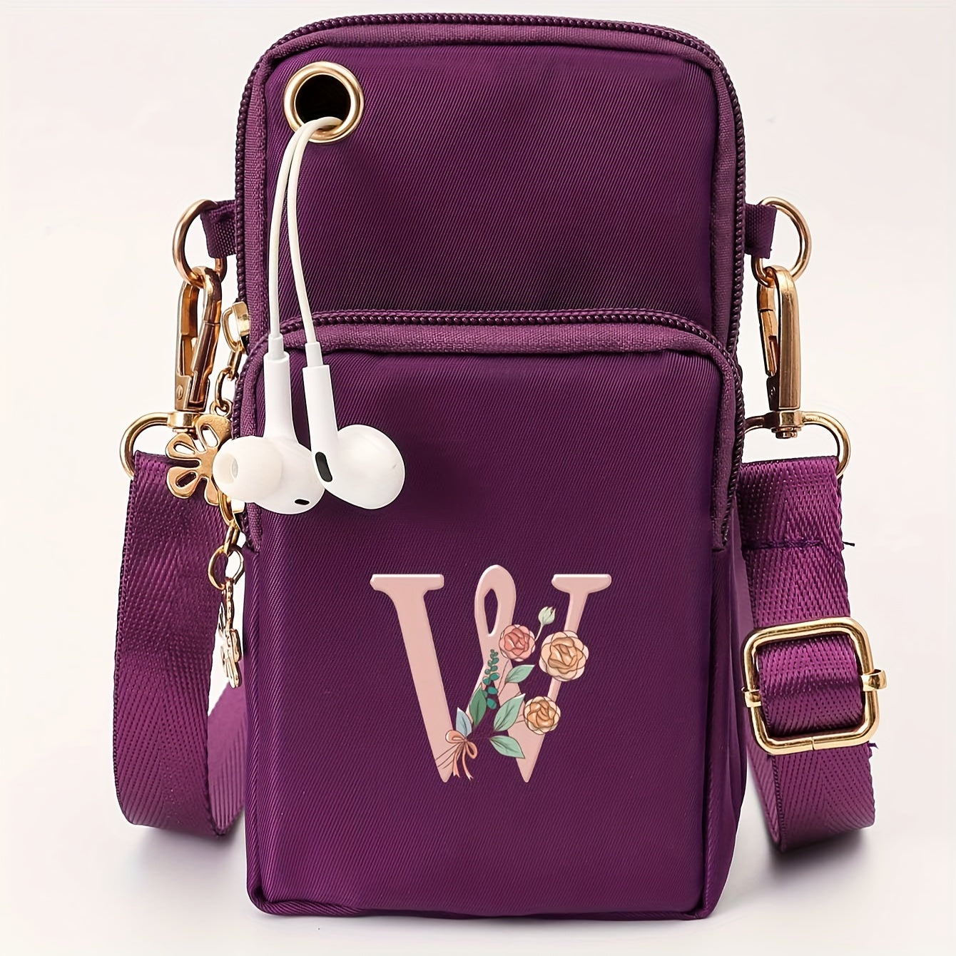 Ayollar uchun kichik yelka sumkasi, gul naqshli, kundalik ko‘p funksiyali crossbody sumka, kichik qo‘l sumkasi