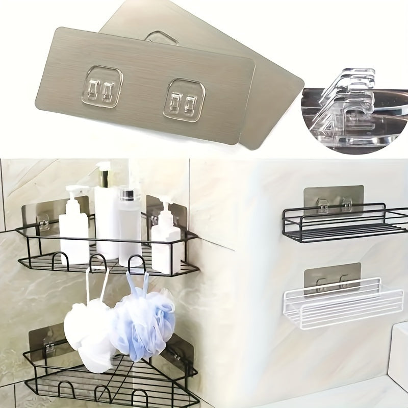 Juego de 5 ganchos adhesivos de plástico para paredes para almacenamiento en cocina y baño