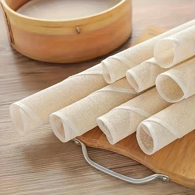 3/5 ta qayta ishlatiladigan bambuk bug'lash mato qoplamalari to'plami, pishirish va pishirish uchun filtr qilish