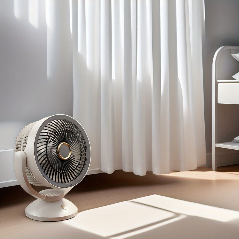 USB Desktop Fan with 4-Speed Settings, Removable Mesh Cover for Cooling Rooms