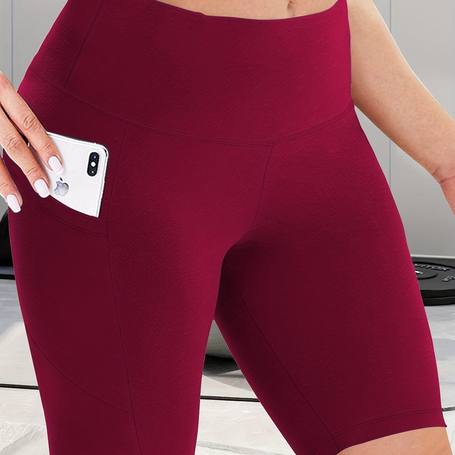 Women's High-Waist Shaping Shorts Black Tummy Control Mid-Thigh