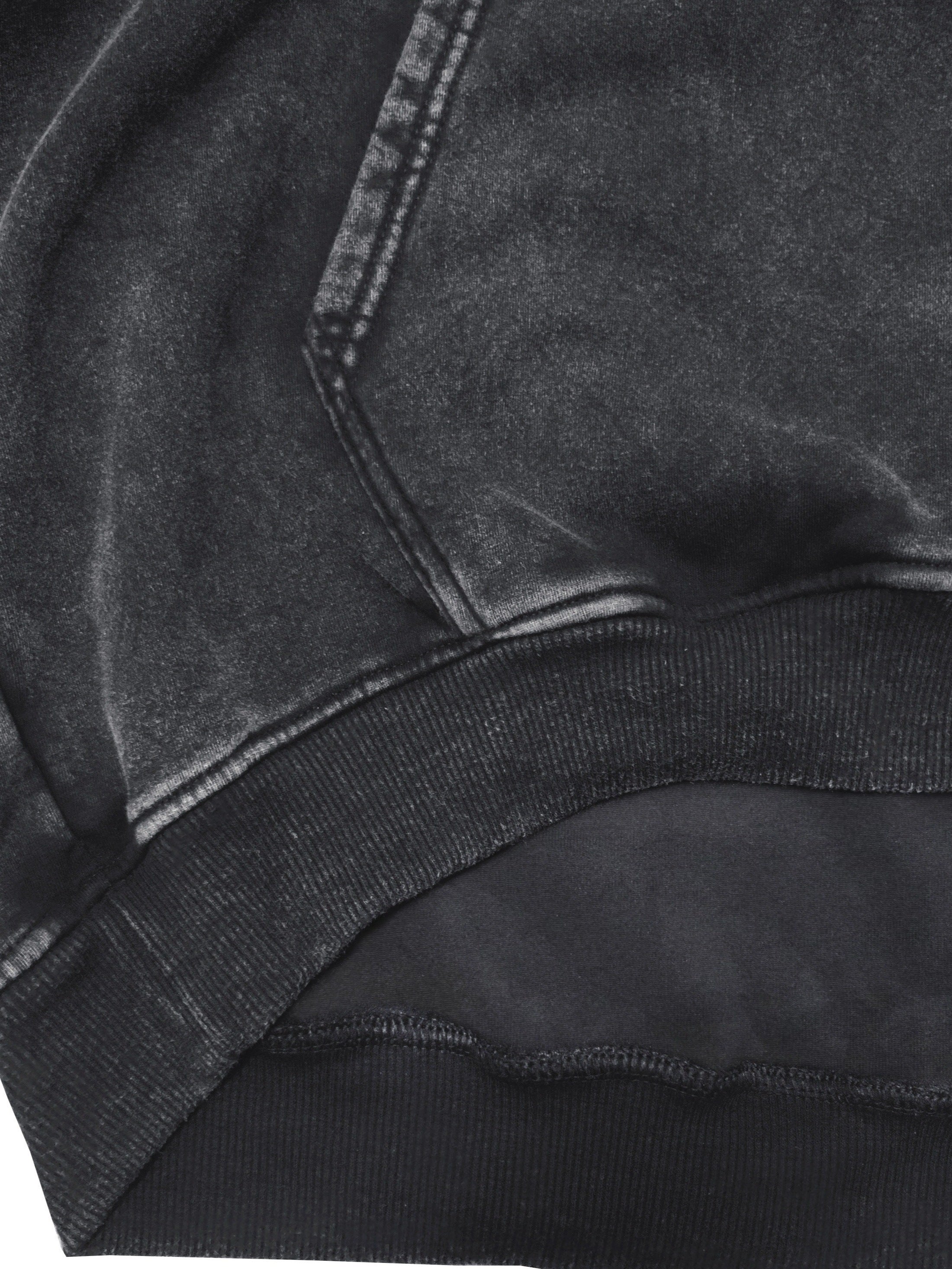 Women's Vintage Distressed Hoodie Long Sleeve Casual Pullover