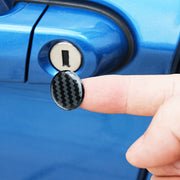 6pcs Black 20mm Car Door Lock Keyhole Cover Stickers Accessories