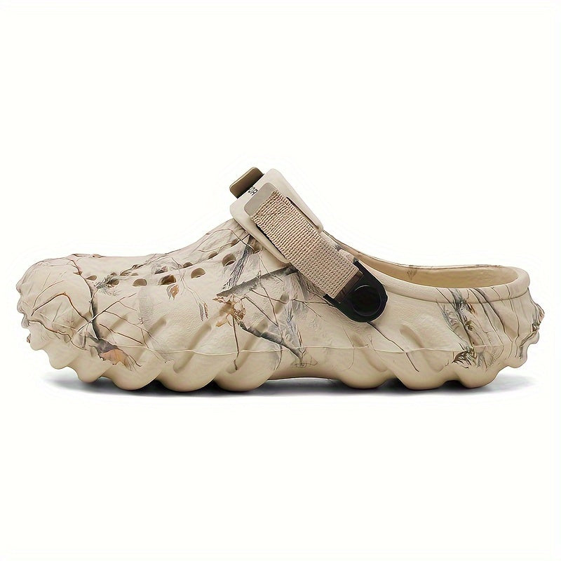 Erkaklar uchun uslubiy yozgi qopqoq, naqshli EVA materialdan tayyorlangan, plyaj uchun sozlanadigan kamar.