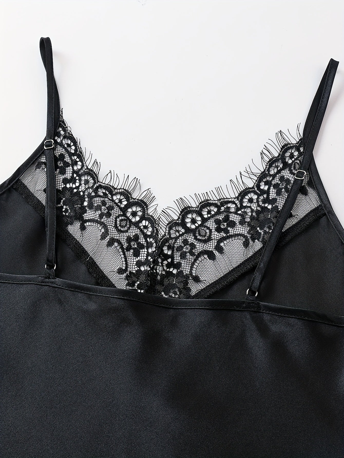 Women's Floral Lace Cami Dress Satin Slip Lingerie