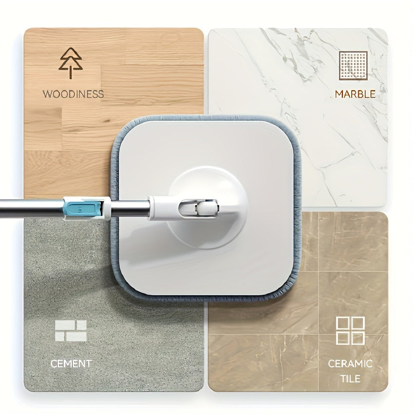 Juego de 5 paños de microfibra para cubo de fregona giratoria con separación de aguas residuales y eliminación de manchas