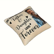Custom Father Daughter Photo Pillowcase Soft Polyester Gift for Dad Home Decor