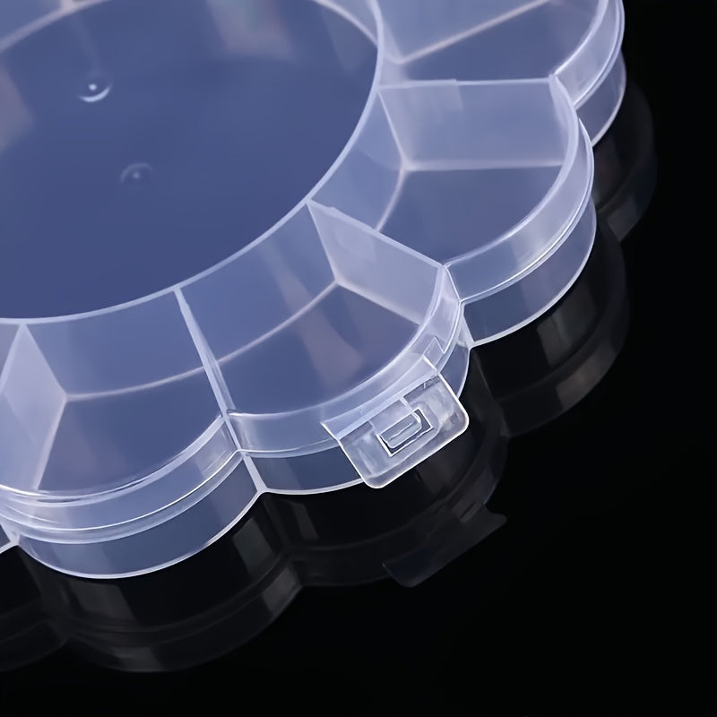 Qopqoq bilan plastik bo'lakli saqlash qutisi, maktabda, ofisda, yotoqxona yoki uyda dori-darmonlar, marjonlar va zargarlik buyumlarini tartibga solish uchun ideal.