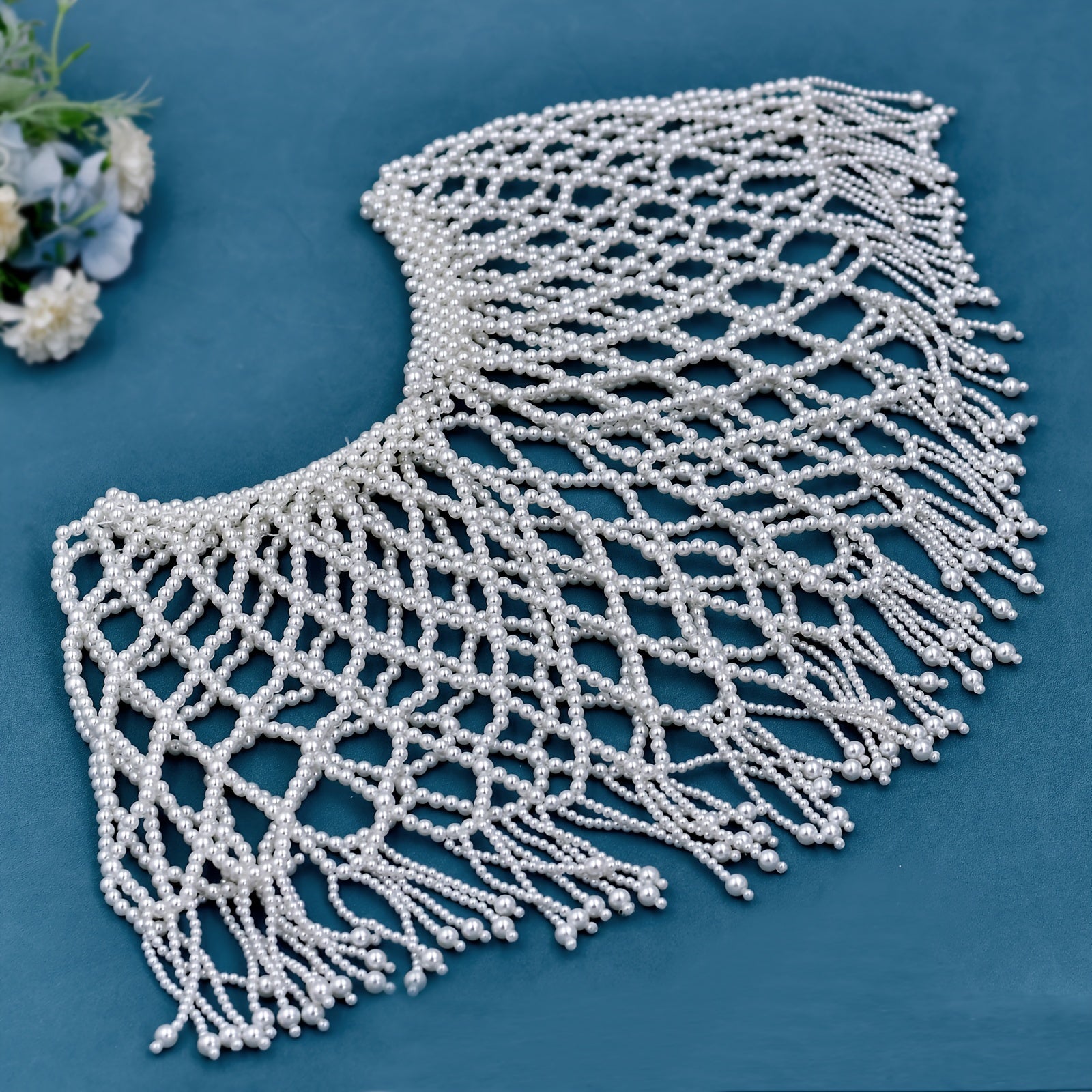 Wedding Shoulder Chain with Pearls and Tassels for Brides and Events