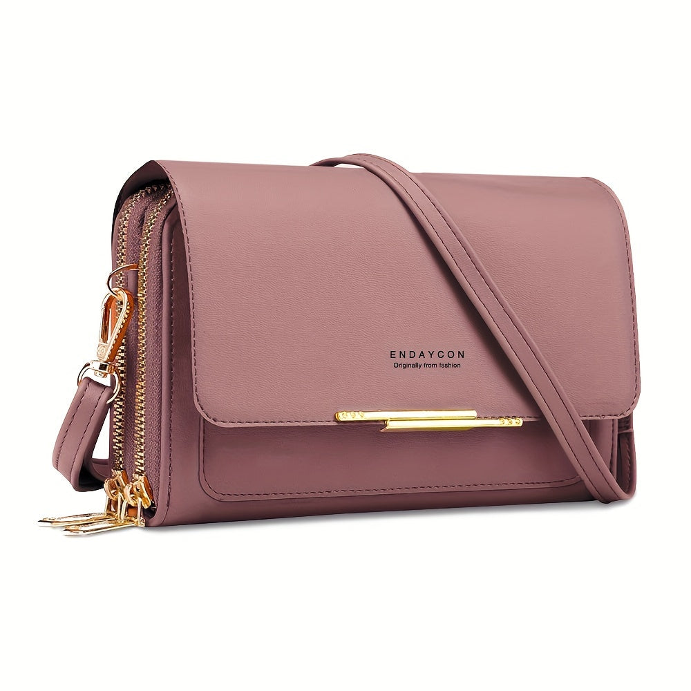 Small Square Crossbody Bag for Women PU Casual Lightweight with Adjustable Strap