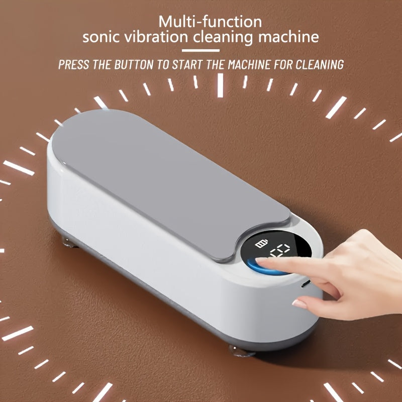 Portable Cordless Jewelry Cleaning Machine with 360° USB Rechargeable