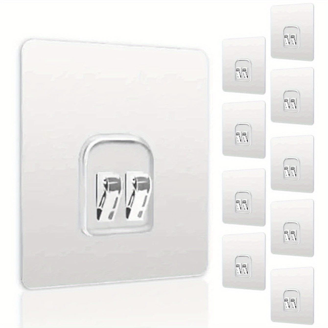 Multi-Functional Transparent Wall Sticker Organizer for Kitchen Bathroom Storage