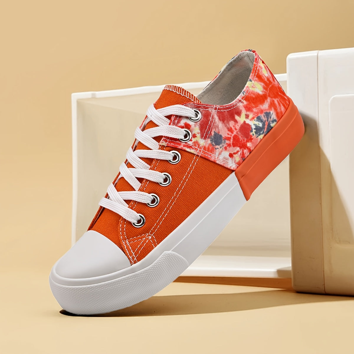 Women's Tie-Dye Low-Top Sneakers Casual Breathable Slip-On Walking Shoes