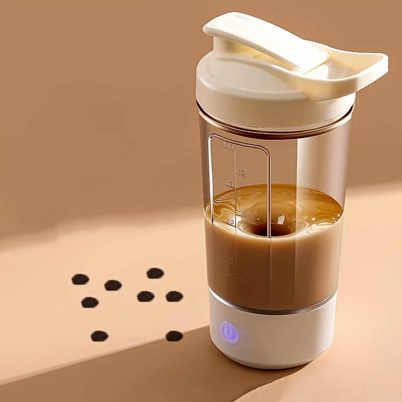 Portable Electric Mixing Cup with USB Rechargeable Motor for Coffee and Shakes