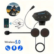 Motorcycle Helmet Headset Wireless 5.0 Hands-Free Calling Stereo Music