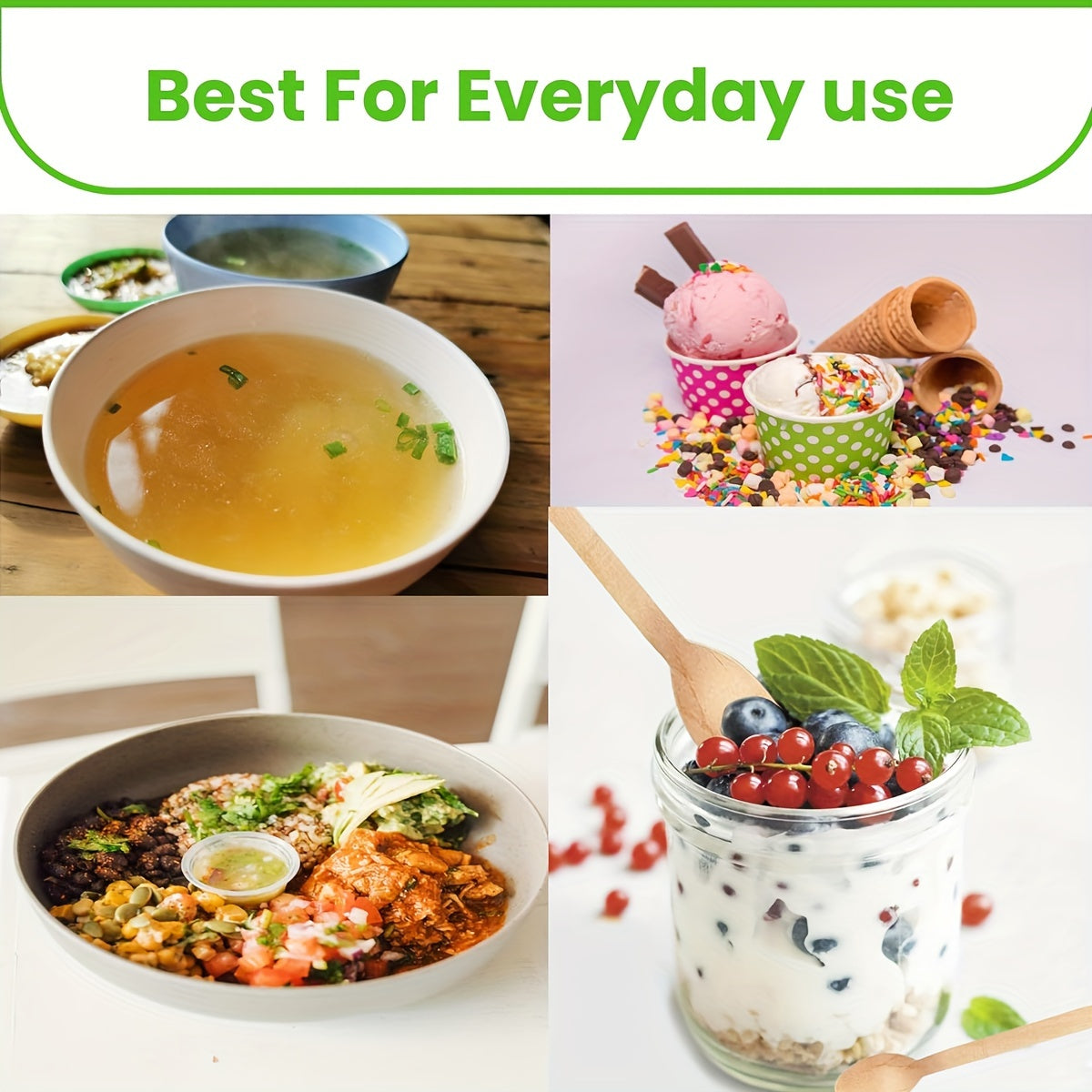 Premium Bamboo Mini Spoons for Hot Chocolate Serving, Pack of 50 or 100