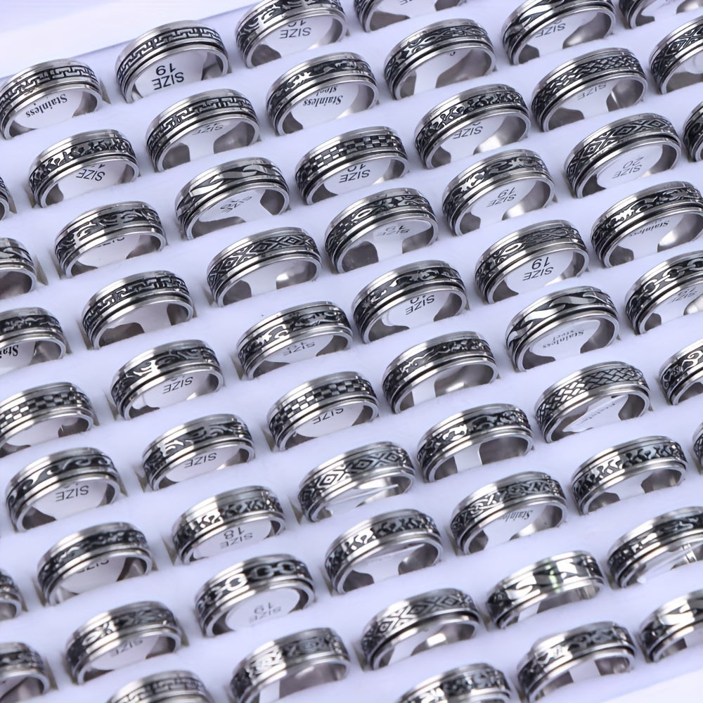 Ushbu minimalistik uslubdagi uzuklar to'plami zanglamaydigan po'latdan tayyorlangan bo'lib, 10 dan 20 ta gacha bo'lakni o'z ichiga oladi. Kundalik kiyimlar yoki kechki partiyalarga mos keladigan bu uzuklar erkaklar va ayollar uchun mos keladi.