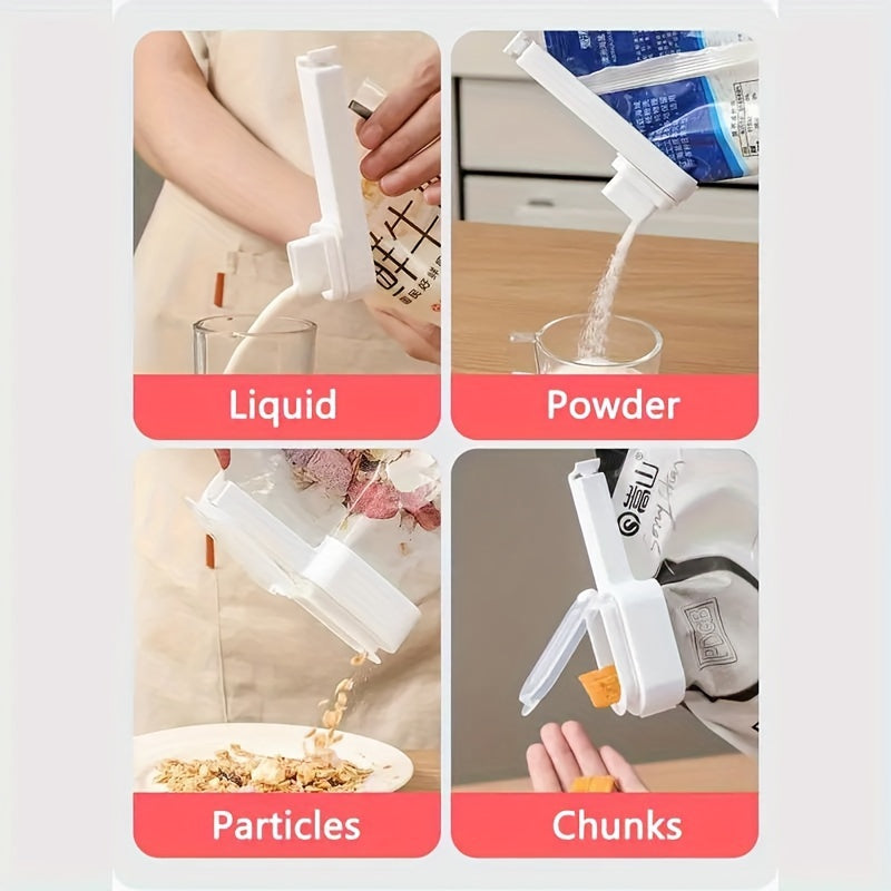 Namlikka chidamli yopish kliplari va quyish teshiklari bilan 4 ta oziq-ovqat saqlash sumkasi to'plami, havo o'tkazmaydigan oziq-ovqat tashkilotchilari sumkalar