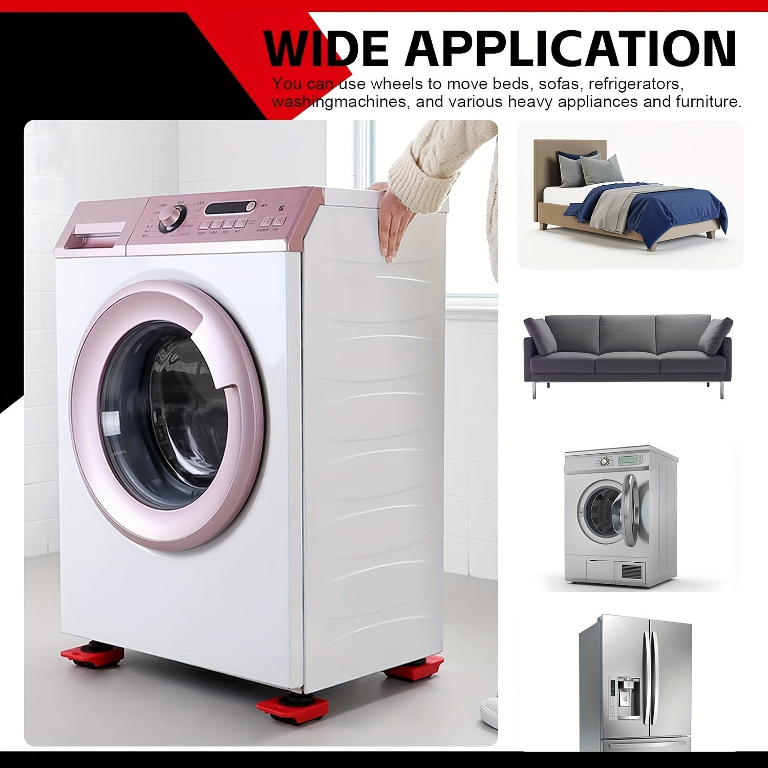 Five-Piece Carbon Steel Furniture Moving System with Lifter Tools