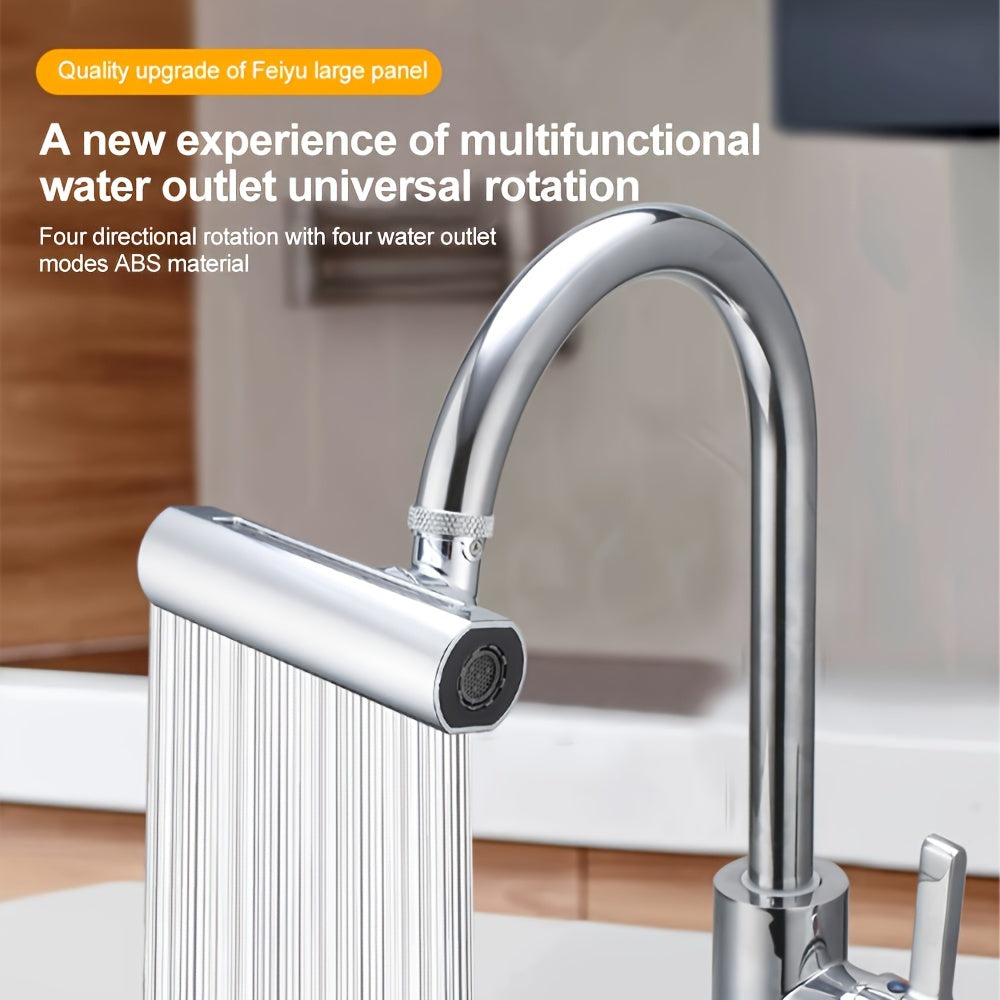 Kitchen Faucet Aerator Set with 4 Functions, 360-Degree Rotation, High-Pressure Water Flow