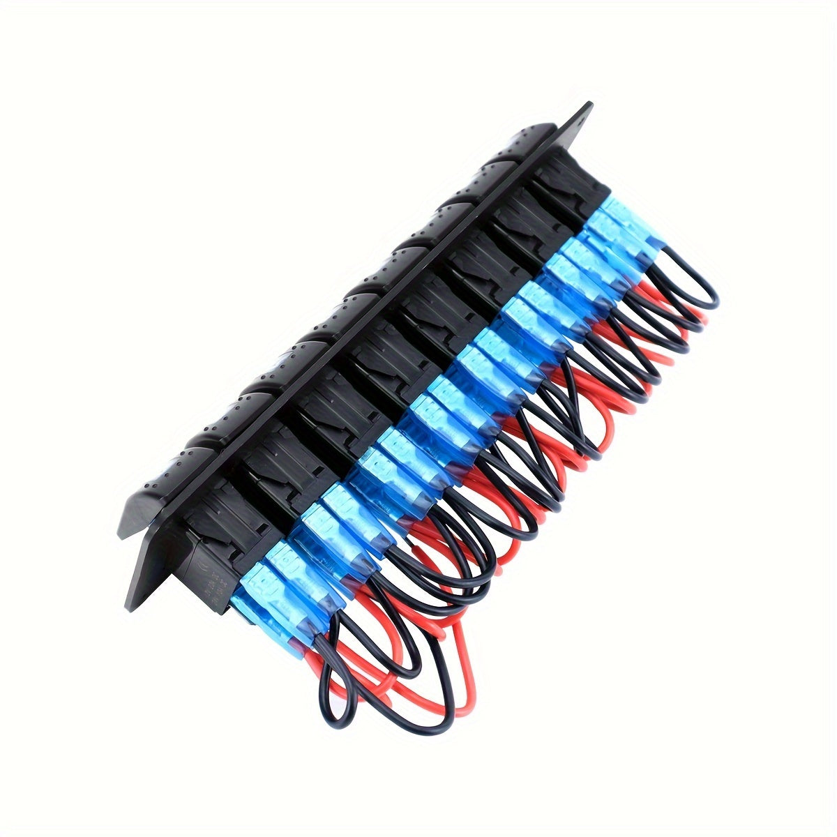 Алюминиевый панель переключателей Rocker 3-8 групп 5-контактный Вкл/Выкл синий для транспортных средств