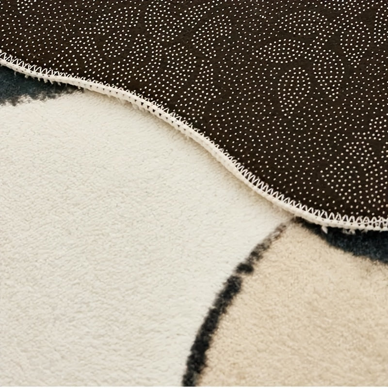 Водонепроницаемый коврик WhimsyCat Cartoon Cat - 1 шт., изготовлен из полиэфирного волокна с резиновой основой, нескользящий, можно стирать в стиральной машине, уникальная нестандартная форма для использования в спальне