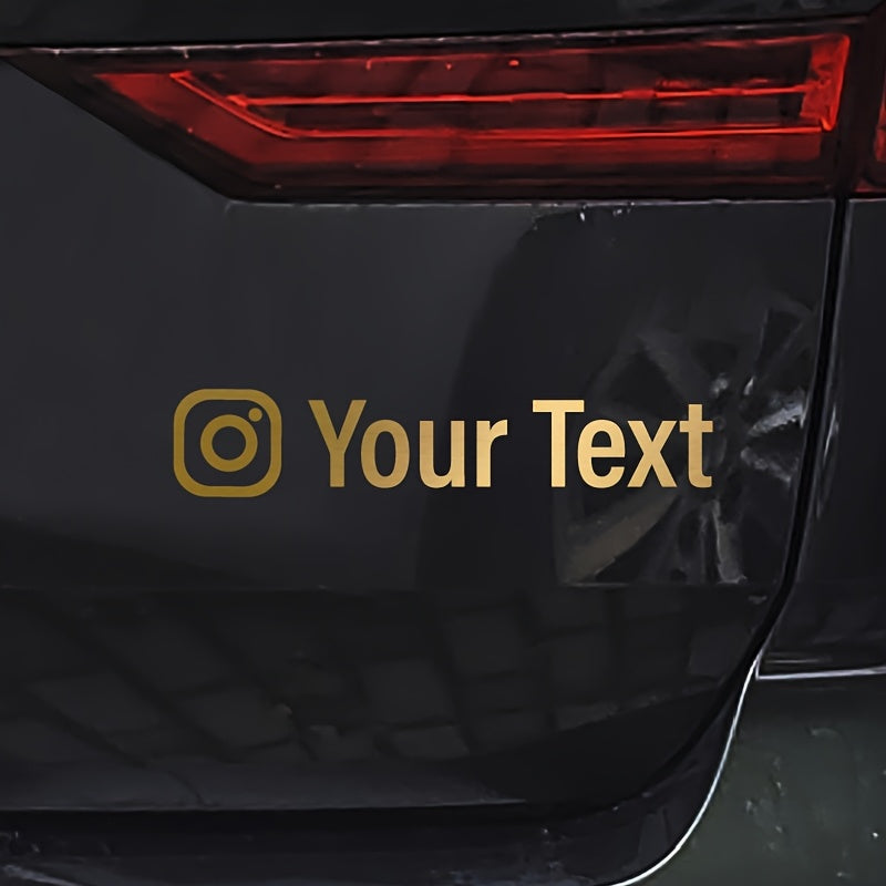 Instagram nomi uchun moslashtiriladigan vinil avtomobil oynasi stikerlari, o'z-o'zidan yopishadigan