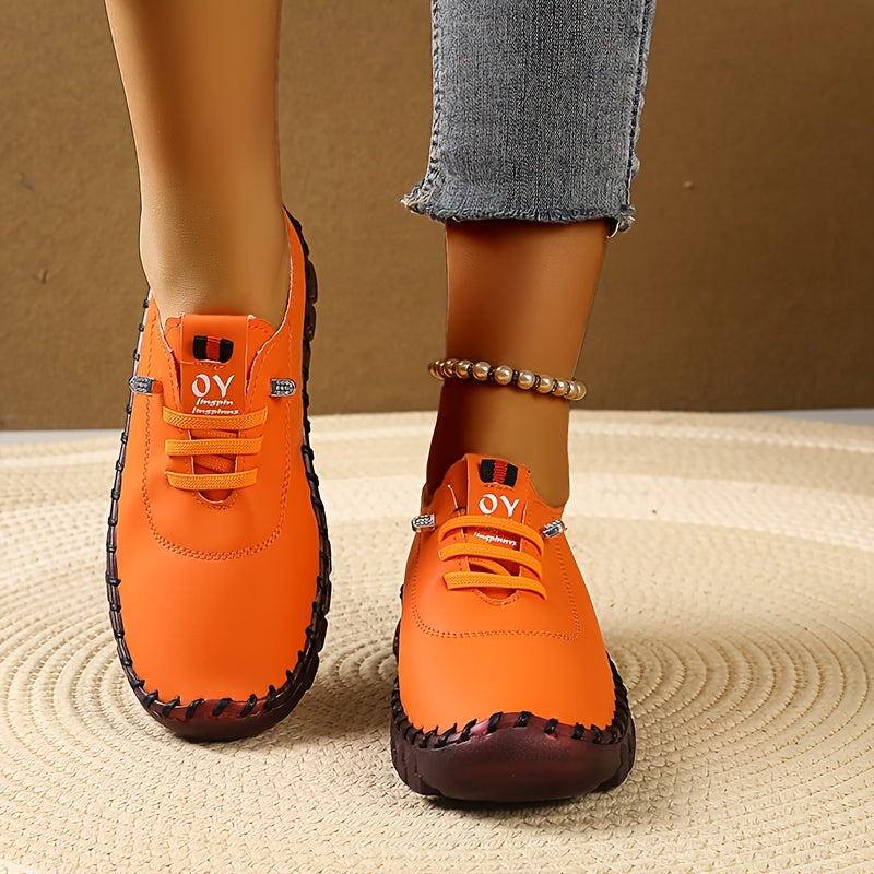 Women's Lace-Up Sneakers Breathable Soft Sole Casual Shoes Multi-Color
