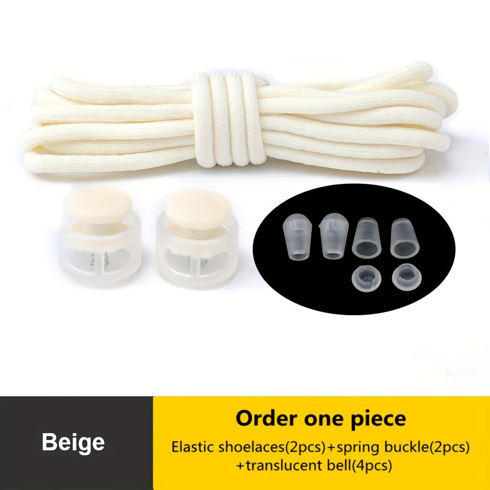 Adult Spandex Elastic Shoelaces Lazy Tie-Free Sneakers 100cm