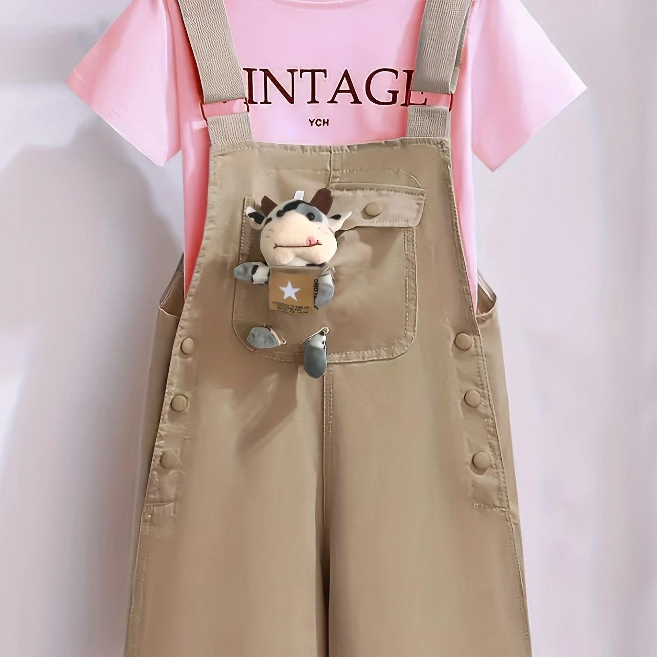 Girls Summer Overalls with Suspenders Lightweight Cotton Casual Outfit for Outdoor Wear