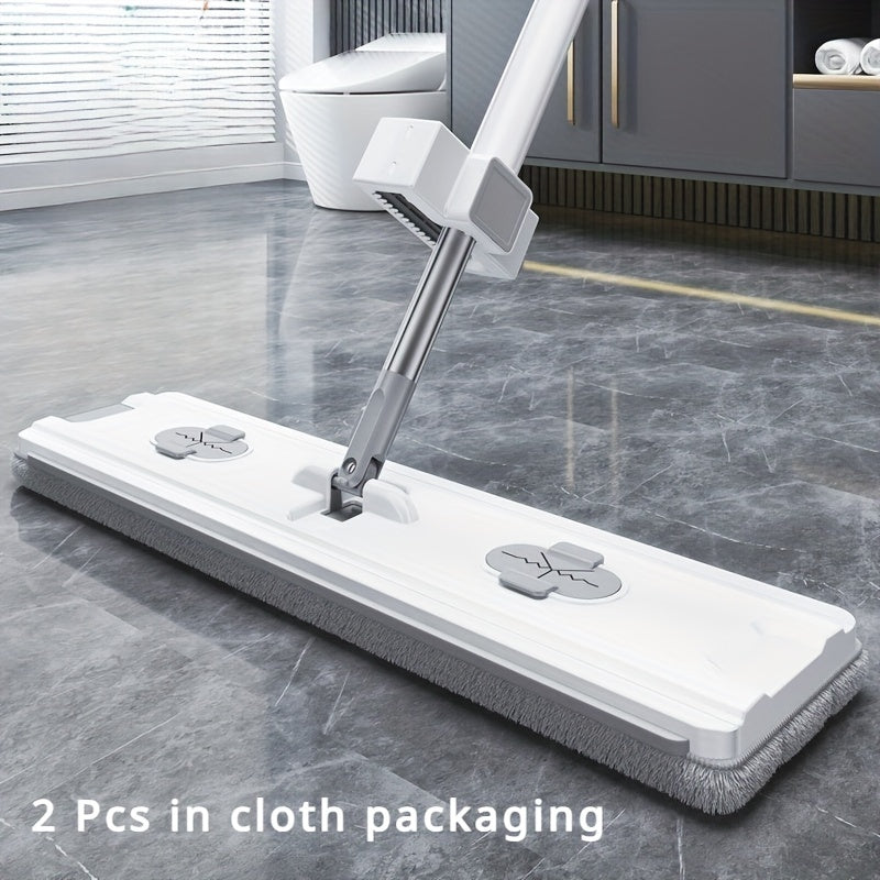 Oson tozalash - Oson tozalanadigan o'z-o'zidan siqiladigan tekis mop to'plami - 360° aylanish, qo'l bilan ishlatmasdan mikroto'qimalar yostiqlari, yashash xonasi, yotoqxona, hammom va oshxona uchun