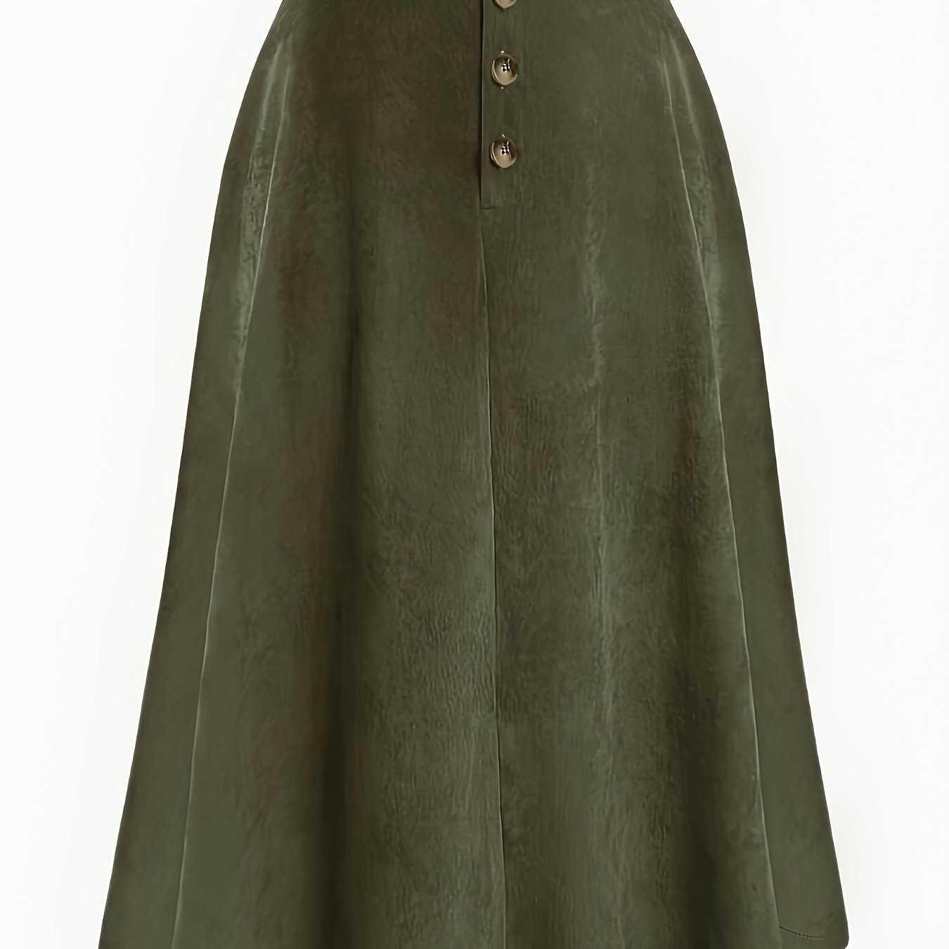 Плюс сайз женская вельветовая расклешенная миди-юбка с пуговицами спереди для весны и осени