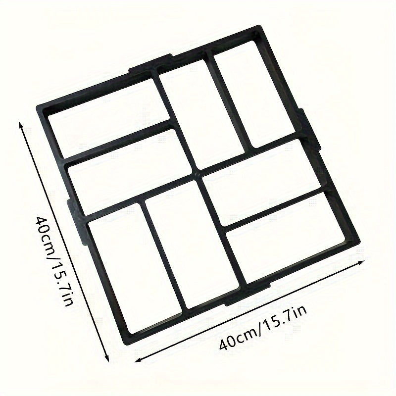 DIY Garden Path Maker Kit Concrete Mold for Stone Brick Roads Multi-Color 41.91cm x 41.91cm