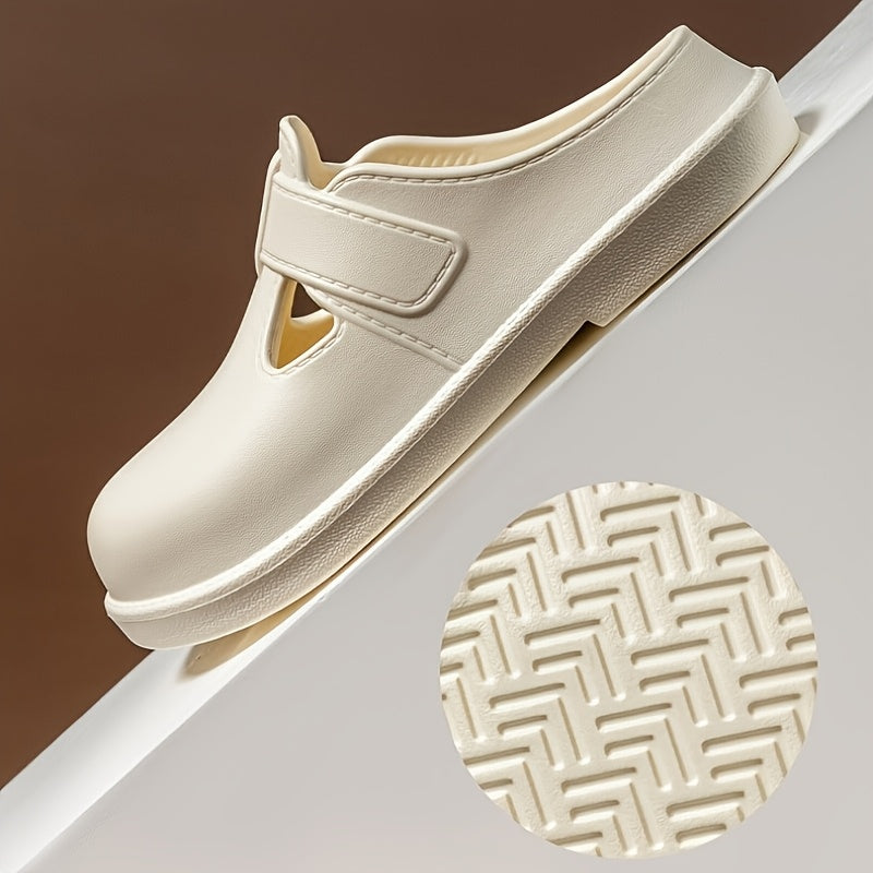 Women's Minimalist One-Hole Slide Shoes Casual Lightweight Comfortable Black