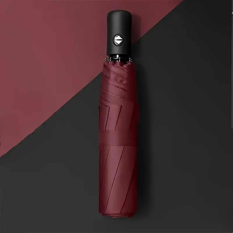 Automatic Eight-Bone Windproof Rain-Resistant Umbrella for Executives in Navy Blue Black Red Dark Green
